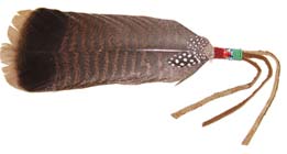 beaded tail feathers for Native American smudging ceremonies
