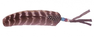 hand beaded feather for smudging ceremonies
