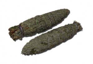 specialty smudge stick with sweetgrass, sage and cedar