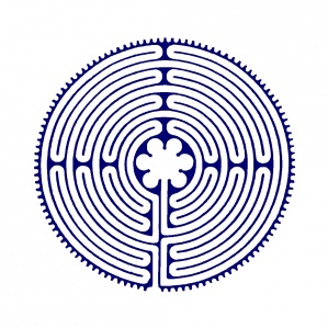 labyrinth prayer flag