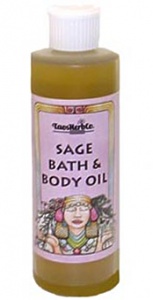 sage scented bath and body oil