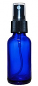 blue galss spray bottle